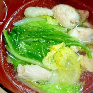 簡単♪ヘルシー♪とりもも肉と白菜の和風スープ